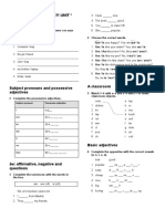 EJERCICIOS 1º ESO y Solucionario English Plus