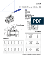 3 Pieces Stainless Steel Ball Valve DIN M3 TYPE