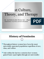 Feminist Culture, Theory, and Therapy