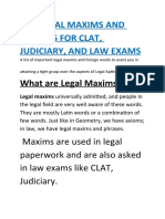 TOP LEGAL MAXIMS AND PHRASES FOR CLAT Self