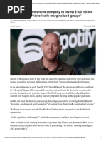 Spotify CEO Announces Company To Invest..