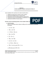 CHM031L - Exercise 2 Nuclear Reactions, Binding Energy and Rate of Decay