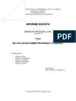 Informe Escrito Derecho Procesal Civil