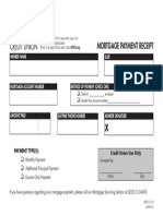 Mortgage Payment Receipt