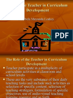 Role of The Teacher in Curriculum Development