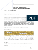 Attitudes Toward Individuals With Disabilities - The Effects of Contact With Different Disability Types