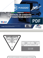 Manual de Garantia Mantenimiento Piaggio Ape Xtra X Chasis 36 36