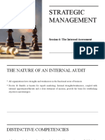 Strategic Management: Session 6: The Internal Assessment