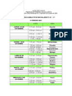 Horario de Acumulativos 10° - 11°. Iv Período