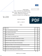 Saravanan Manoharan - Unit Test (UNIT-3) Question Paper