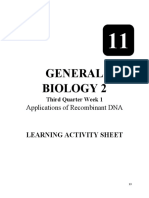 General Biology 2: Applications of Recombinant DNA