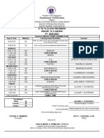 Department of Education: K To 12 Class Program Grade: 10 A-Mabini SY: 2020-2021