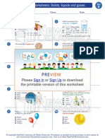 Science Worksheets: Solids, Liquids and Gases.: Please or To Download The Printable Version of This Worksheet