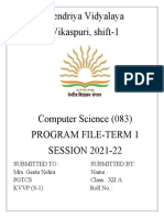 XII CS Term1 Practical Solution 2021-22