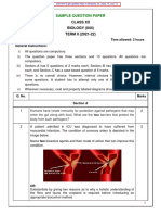 Sample Question Paper: Class Xii BIOLOGY (044) TERM II (2021-22)