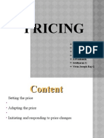 Pricing: Aarthi Manoharan Ajmal Khan R.Kanmani S.Karthikeyan S.Prashanth Sridharan G Vivin Joseph Raj G