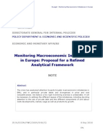 Monitoring Macro Economic Imbalances in Europe Proposal For A Refined Analytical Framework