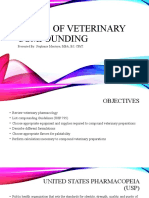 Basics of Veterinary Compounding: Presented By: Stephanie Montoya, Mba, BS, CPHT