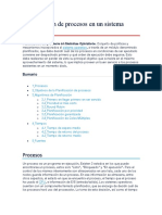 Planificación de Procesos en Un Sistema Operativo