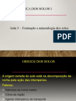 Aula 3 - Tipos de Solos Constituição