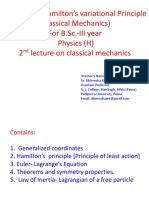 Lagrangian-Hamilton's Variational Principle