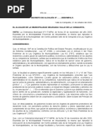 Decreto de Alcaldía de Una Municipalidad Delegada.