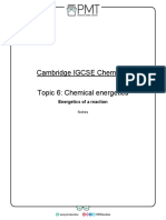 Cambridge IGCSE Chemistry Topic 6: Chemical Energetics