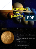 Características Dos Planetas