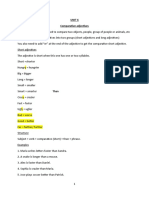 Unit 6 Comparative Adjectives