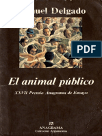 DELGADO, M. El Animal Público - Hacia Una Antropología de Los Espacios Urbanos