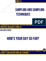 Lesson 11 Sampling and Sampling Techniques
