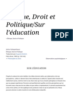 Éthique, Droit Et Politique - Sur L'éducation - Wikisource