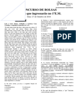 Prova para o 1º EM Matéria Do 9º Ano EF