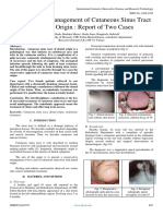 Conservative Management of Cutaneous Sinus Tract of Dental Origin Report of Two Cases