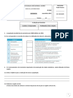 TESTE GEOGRAFIA - 8º Ano