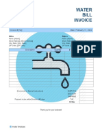 Water Bill Invoice Template