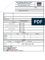 Anc Awc Nac NR: Pre-Qualification (PQL)