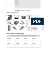 Extension Activity: VOCABULARY - Containers and Portions