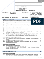 Tutorial Sheet-1: Kec-057: Electronic Instrumentation & Measurements