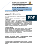 Terminos de Referencia - Jefe Unidad Seguridad Ciudadana