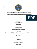 Comparación de Las Teorías Del Desarrollo Psicosexual de Freud y Las Teorías Del Desarrollo Psicosocial de Erickson