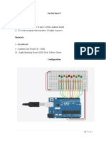 Objective 1) To Configure The Pin 2 To Pin 13 of The Arduino Board. 2) To Create Program That Simulates 10 Lights Sequence