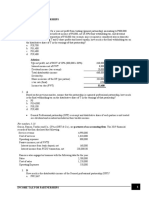 Income Tax For Partnerships Chapter W Answers