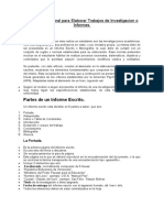 Normativa General para Elaborar Trabajos de Investigacion o Informes