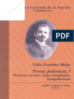 Vol 51. Prosas Polemicas 1. Primeros Escritos, Textos Marginales, Yanquilinarias