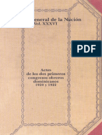 Vol 36. Acta de Los Dos Primeros Congresos Obreros Dominicanos (1920 y 1922) .