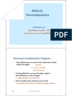 ME2121 Thermodynamics: Internal Combustion Engines