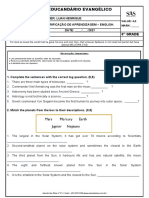 English Test 6 Ano