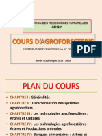 I - COURS D'AGROFORESTERIE - Généralités Et Définitions