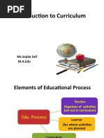 Introduction To Curriculum: Ms - Sajida Saif M.A.Edu